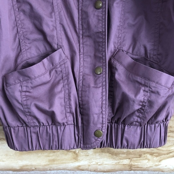 Charlotte Russe lightweight cotton mauve cropped jacket size M - Picture 5 of 14